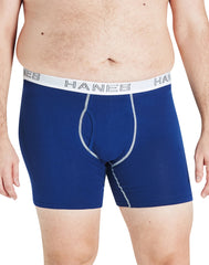 Hanes Ultimate Stretch Cotton Big Men’s Boxer Brief Underwear, Assorted, 4-Pack (Big &amp; Tall Sizes)