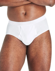Hanes Ultimate Big Men&rsquo;s White Cotton Brief Underwear, 6-Pack, (Big &amp; Tall Sizes)