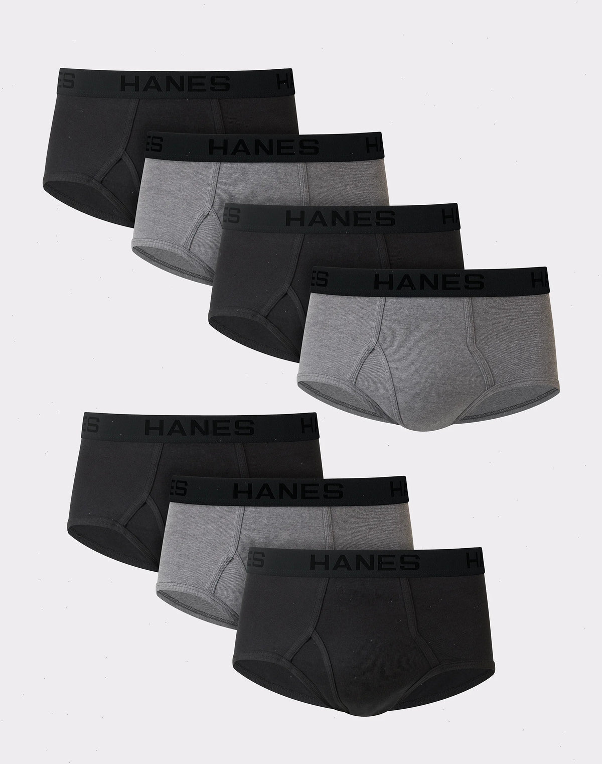 Hanes Men's Underwear Briefs Pack, 7-Pack, Sexy Men's Underwear, Moisture Wicking, Black