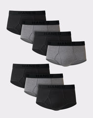 Hanes Men's Underwear Briefs Pack, 7-Pack, Sexy Men's Underwear, Moisture Wicking, Black