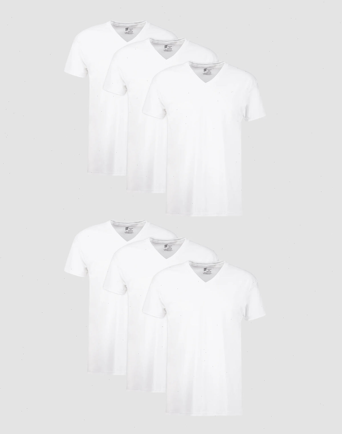 Hanes Men's Undershirt Pack, V-Neck, Moisture-Wicking Cotton with Odor Control, 6-Pack