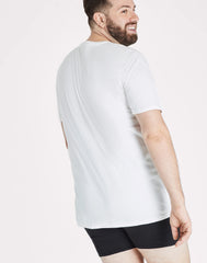 Hanes Ultimate Big Men&rsquo;s White Undershirt Pack, Cotton, 4-Pack, (Big &amp; Tall Sizes)