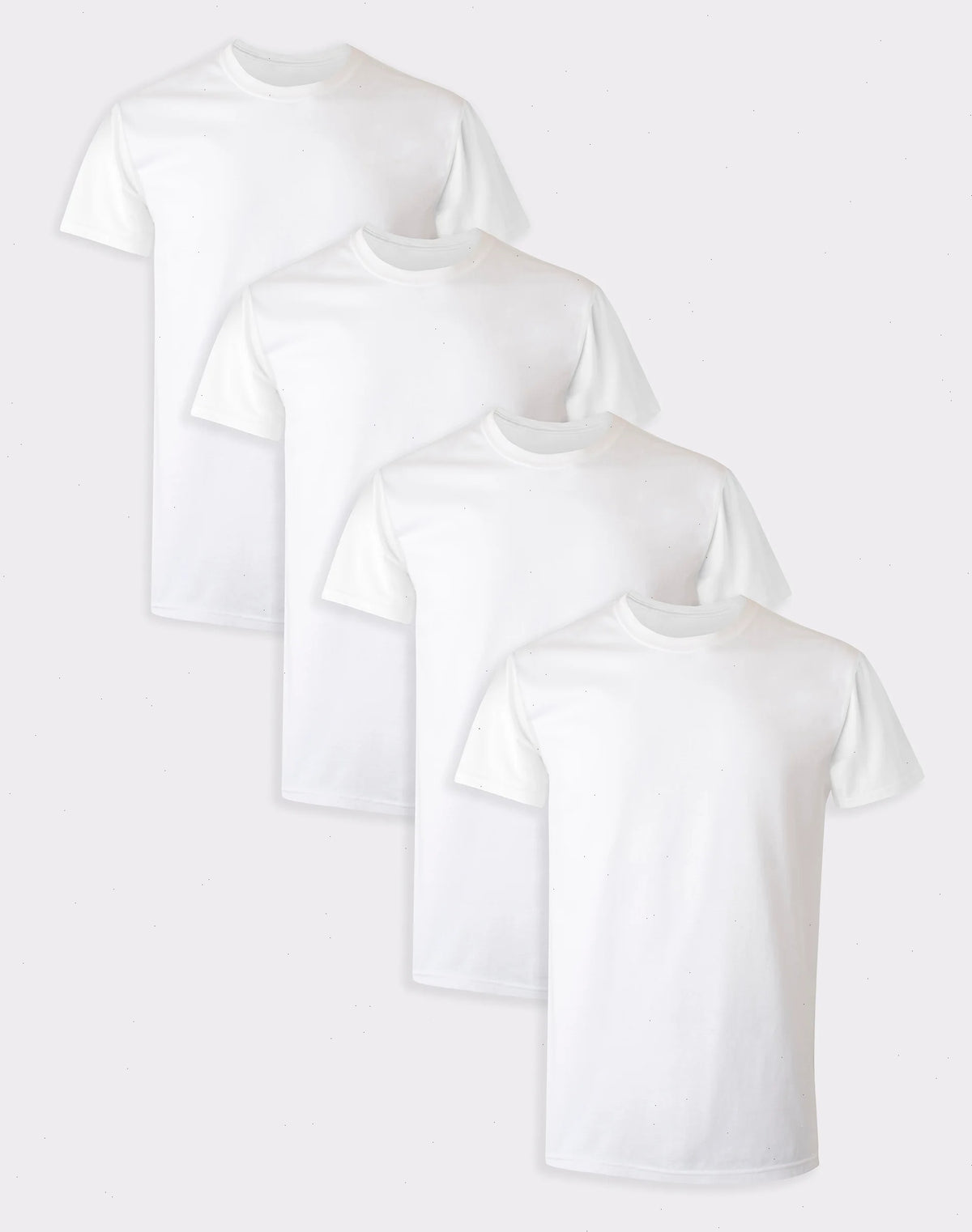 Hanes Ultimate Big Men&rsquo;s White Undershirt Pack, Cotton, 4-Pack, (Big &amp; Tall Sizes)