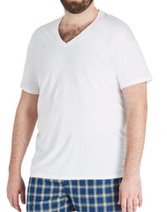 Hanes Ultimate Big Men&rsquo;s V-Neck T-Shirt Pack, 4-Pack, (Big &amp; Tall Sizes)
