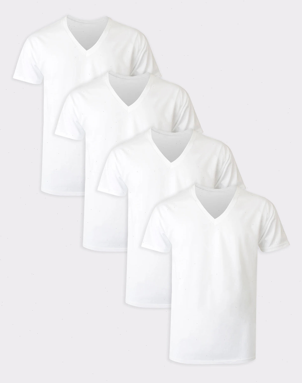 Hanes Ultimate Big Men&rsquo;s V-Neck T-Shirt Pack, 4-Pack, (Big &amp; Tall Sizes)