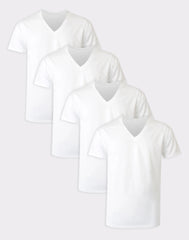 Hanes Ultimate Big Men&rsquo;s V-Neck T-Shirt Pack, 4-Pack, (Big &amp; Tall Sizes)