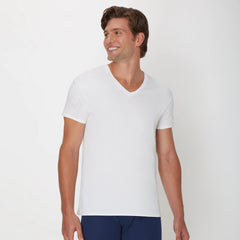 Hanes Ultimate Men&rsquo;s V-Neck Undershirt Pack, ComfortSoft, White 6-Pack