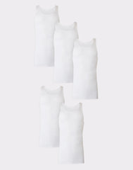 Hanes Ultimate Tall Men&rsquo;s Tank Top Undershirts Pack, Cotton, 5-Pack, (Big &amp; Tall Sizes)