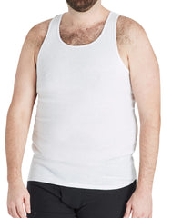 Hanes Ultimate Big Men&rsquo;s White Tank Top Undershirt Pack, Cotton, 5-Pack, (Big &amp; Tall Sizes)