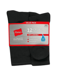Hanes Ultimate Men's Crew Socks, 12-Pairs