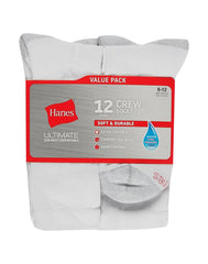 Hanes Ultimate Men's Crew Socks, 12-Pairs