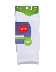 Hanes ComfortSoft&reg; Women's Crew Socks,Fits shoe sizes up to 8-12, 3-Pack
