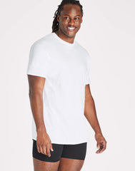 Hanes Ultimate Tall Men’s White Cotton Undershirt, 4-Pack, (Big &amp; Tall Sizes)