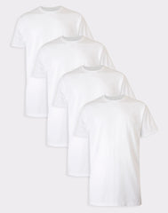Hanes Ultimate Tall Men’s White Cotton Undershirt, 4-Pack, (Big &amp; Tall Sizes)