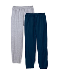 Hanes EcoSmart Men's Fleece Sweatpants, Value 2-Pack, 32"
