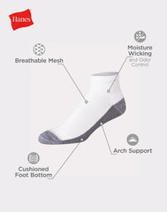 Hanes Men's X-Temp Cushioned Ankle Socks, 12-Pairs