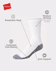 Hanes Men&rsquo;s Cushioned Crew Socks, X-Temp, 12-Pairs