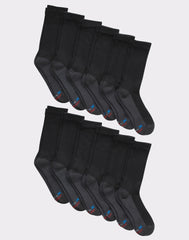 Hanes Men's FreshIQ&reg; X-Temp&reg; Active Cool&reg; Big and Tall Crew Socks 12-Pack