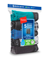 Hanes Comfort Flex Boys' Boxer Brief Underwear, 5-Pack
