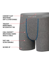 Hanes Comfort Flex Boys' Boxer Brief Underwear, 10-Pack