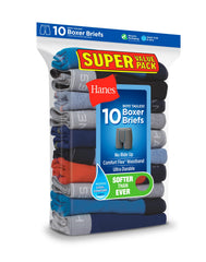 Hanes Comfort Flex Boys' Boxer Brief Underwear, 10-Pack