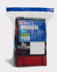 Hanes Comfort Flex Fit Boys' Ringer Boxer Brief Underwear, 10-Pack