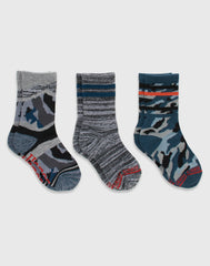 Hanes Originals Boys' Crew Socks Pack, Moisture Wicking, 3-Pairs