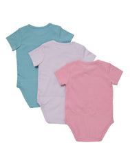Hanes Pure Comfort Baby Short Sleeve Bodysuits, Organic Cotton, Boys &amp; Girls, 3-Pack