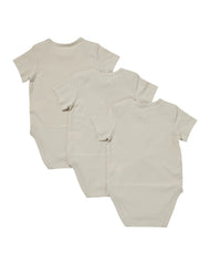 Hanes Pure Comfort Baby Short Sleeve Bodysuits, Organic Cotton, Boys &amp; Girls, 3-Pack