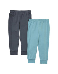 Hanes Pure Comfort Baby French Terry Joggers, Organic Cotton, Boys &amp; Girls, 2-Pack