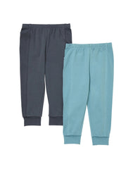 Hanes Pure Comfort Baby French Terry Joggers, Organic Cotton, Boys &amp; Girls, 2-Pack