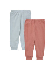 Hanes Pure Comfort Baby French Terry Joggers, Organic Cotton, Boys &amp; Girls, 2-Pack