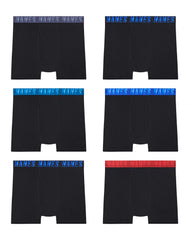 Hanes Moves X-Temp Boys' Underwear Boxer Briefs, 6-Pack, Performance Stretch, Moisture-Wicking