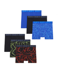 Hanes Moves X-Temp Boys' Underwear Boxer Briefs, 6-Pack, Performance Stretch, Odor Guard