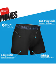 Hanes Moves Boys&rsquo; Performance Stretch Boxer Brief Underwear, Assorted Solids/Prints, 5-Pack