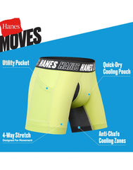 Hanes Moves Boys' Anti-Chafe Boxer Brief Underwear, Assorted, 5-Pack