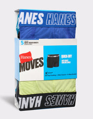 Hanes Moves Boys' Anti-Chafe Boxer Brief Underwear, Assorted, 5-Pack