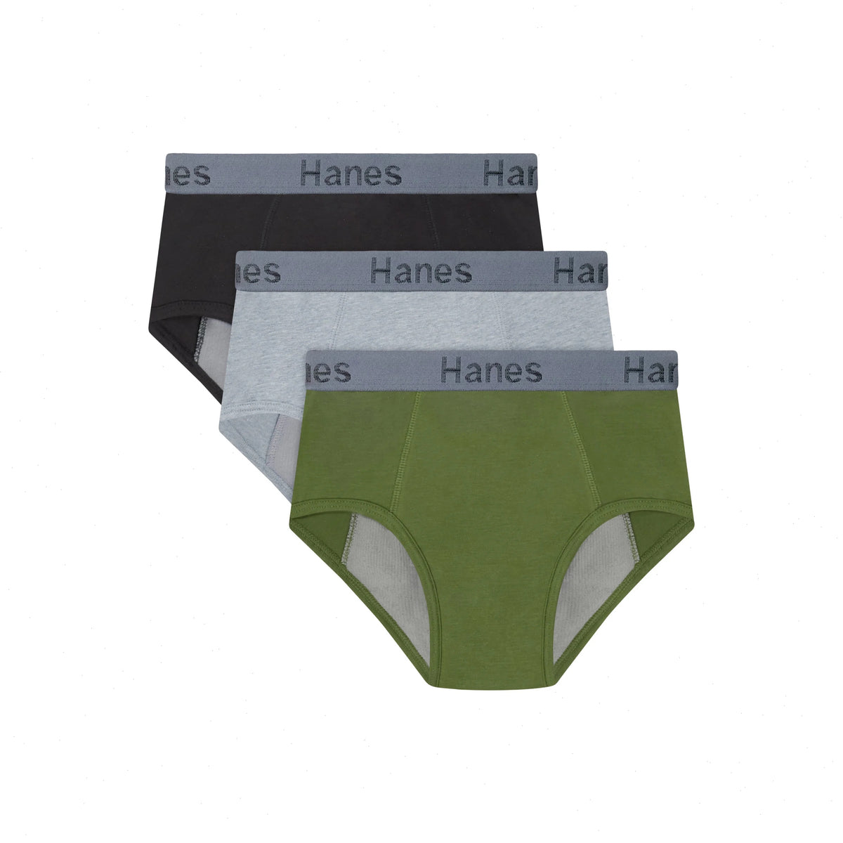 Hanes Confident Nights Boys' Brief, 3-Pack, Lined Boys' Nighttime Underwear, Comfortable Overnight Underwear for Boys