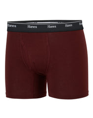 Hanes Originals Boys' Tween Boxer Briefs Pack, Olive Palm Print &amp; Assorted, 6-Pack