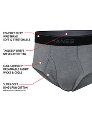 Hanes Ultimate ComfortSoft Boys' Brief Underwear, Assorted, 5-Pack