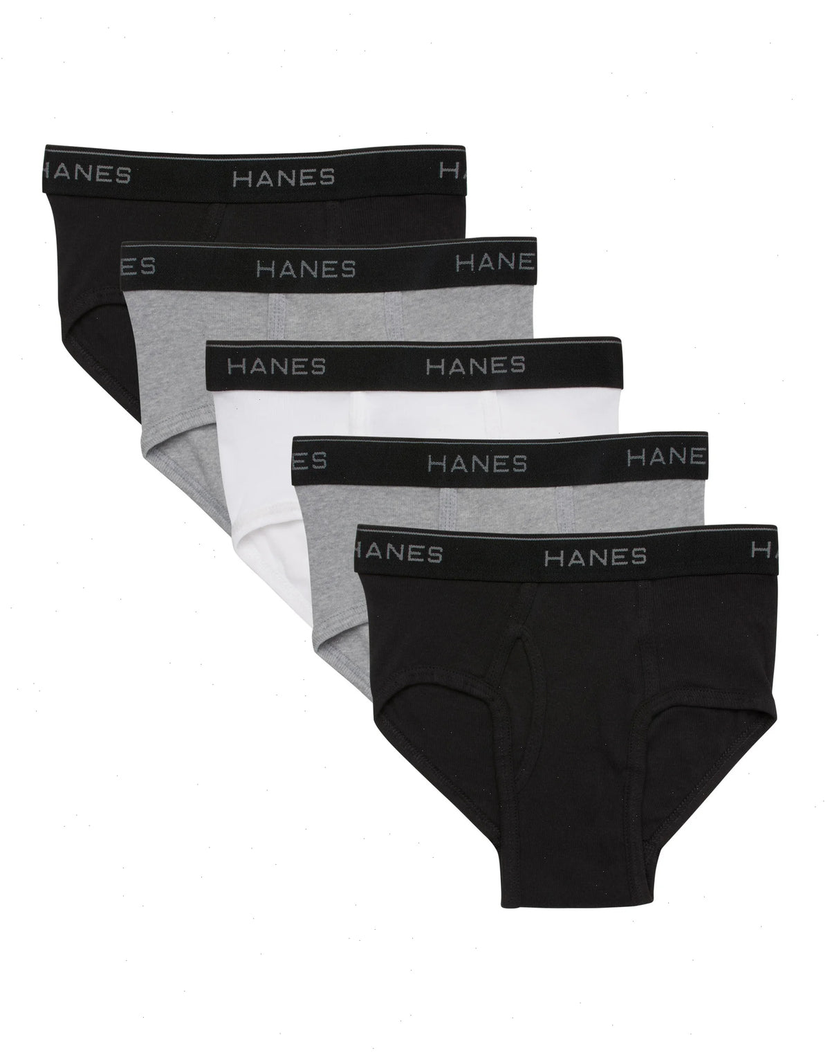 Hanes Ultimate ComfortSoft Boys' Brief Underwear, Assorted, 5-Pack