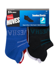 Hanes Moves Ultimate Boys' Seamless Stretch Heel Shield Socks, 6-Pairs