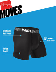 Hanes Boys' Performance Tween Boxer Briefs Pack, X-Temp, Assorted, 6-Pack