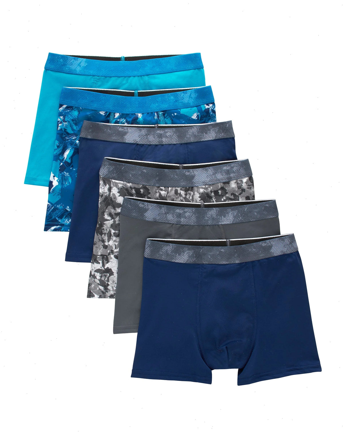 Hanes Moves Boys' Breathable Boxer Brief Underwear, X-Temp, Assorted, 6-Pack