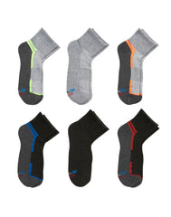 Hanes Boys' Performance Ankle Socks, X-Temp, 6-Pairs