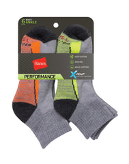 Hanes Boys' Performance Ankle Socks, X-Temp, 6-Pairs