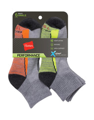 Hanes Boys' Performance Ankle Socks, X-Temp, 6-Pairs
