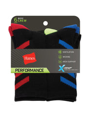 Hanes Performance Boys' X-Temp&reg; Crew  6-Pack