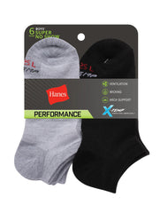 Hanes Boys' Performance Super No Show Socks, X-Temp, 6-Pairs