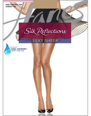 Hanes Silk Reflections Sheer Pantyhose, Non-Control Top, 6-Pack